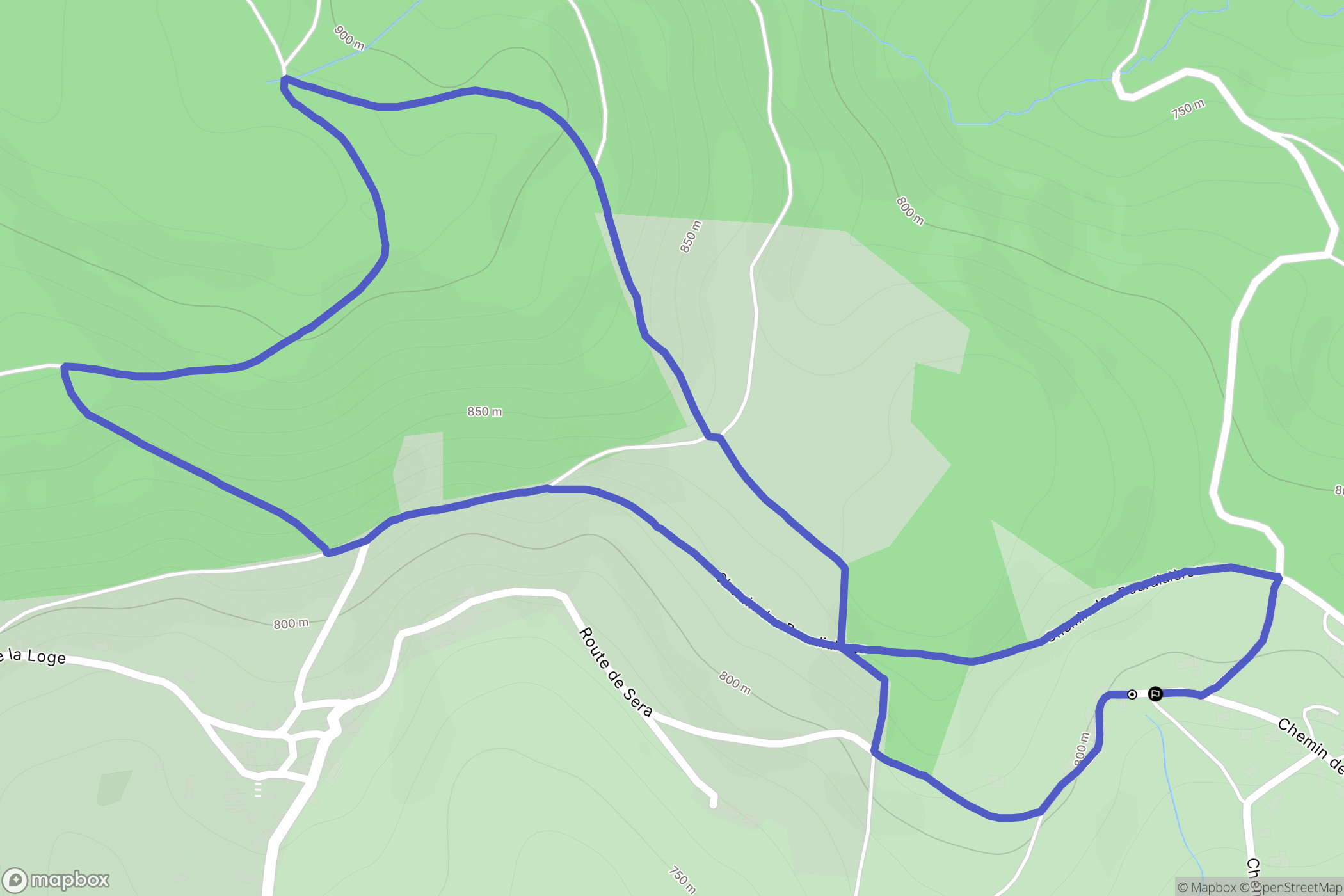 Palladuc : carte du parcours de randonnée - France