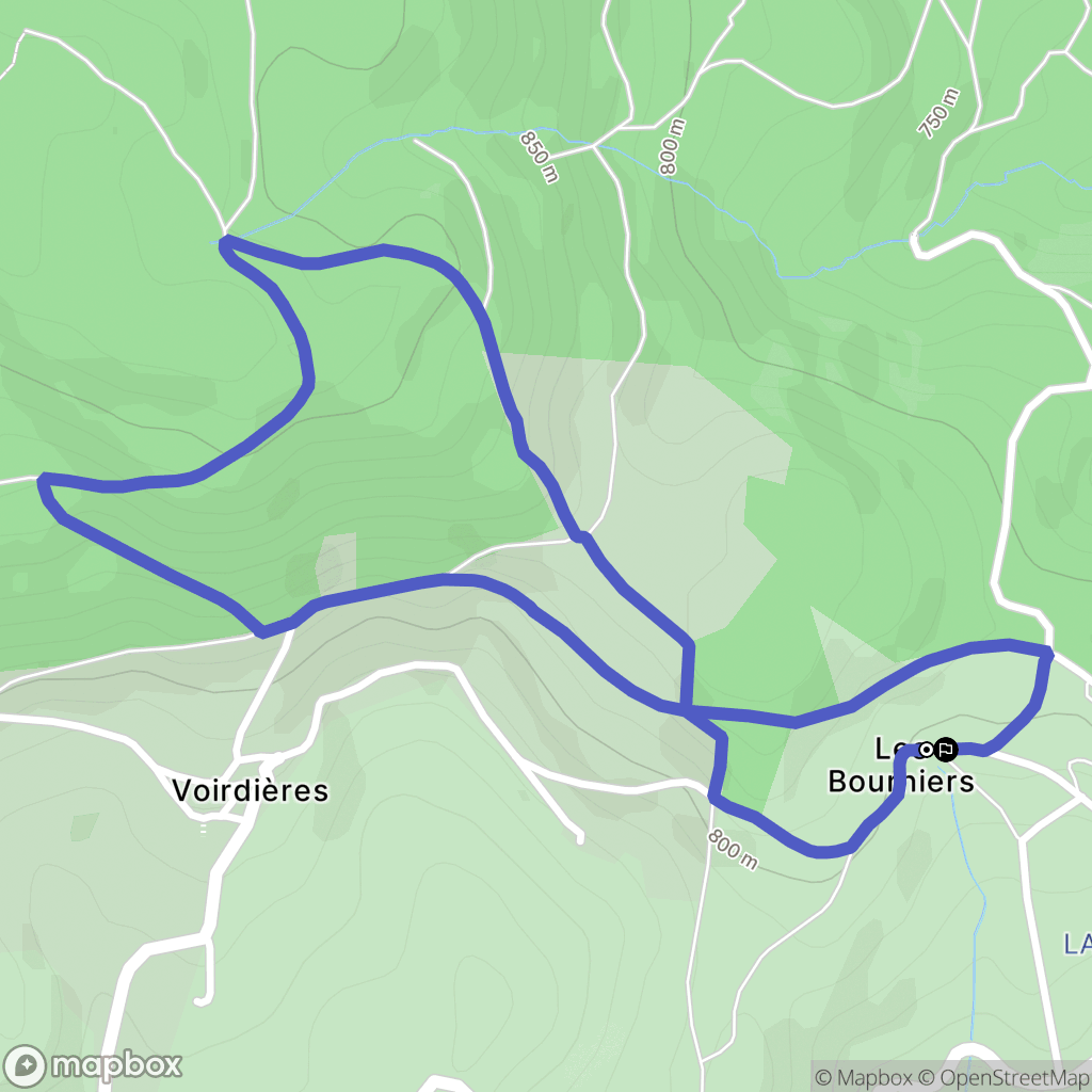 Palladuc : carte du parcours de randonnée - France