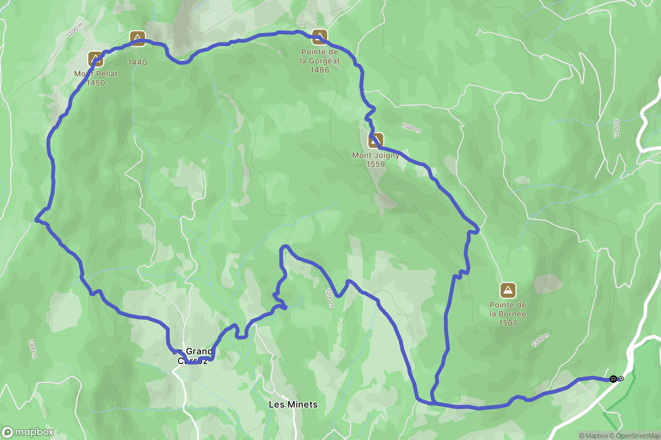 Chapareillan : carte du parcours de randonnée - France