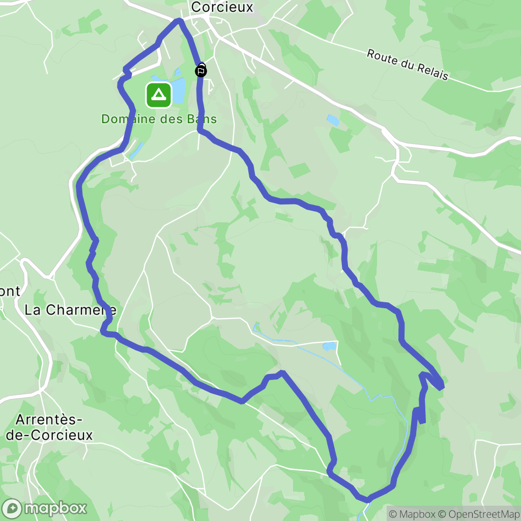 Corcieux : carte du parcours de randonnée - France