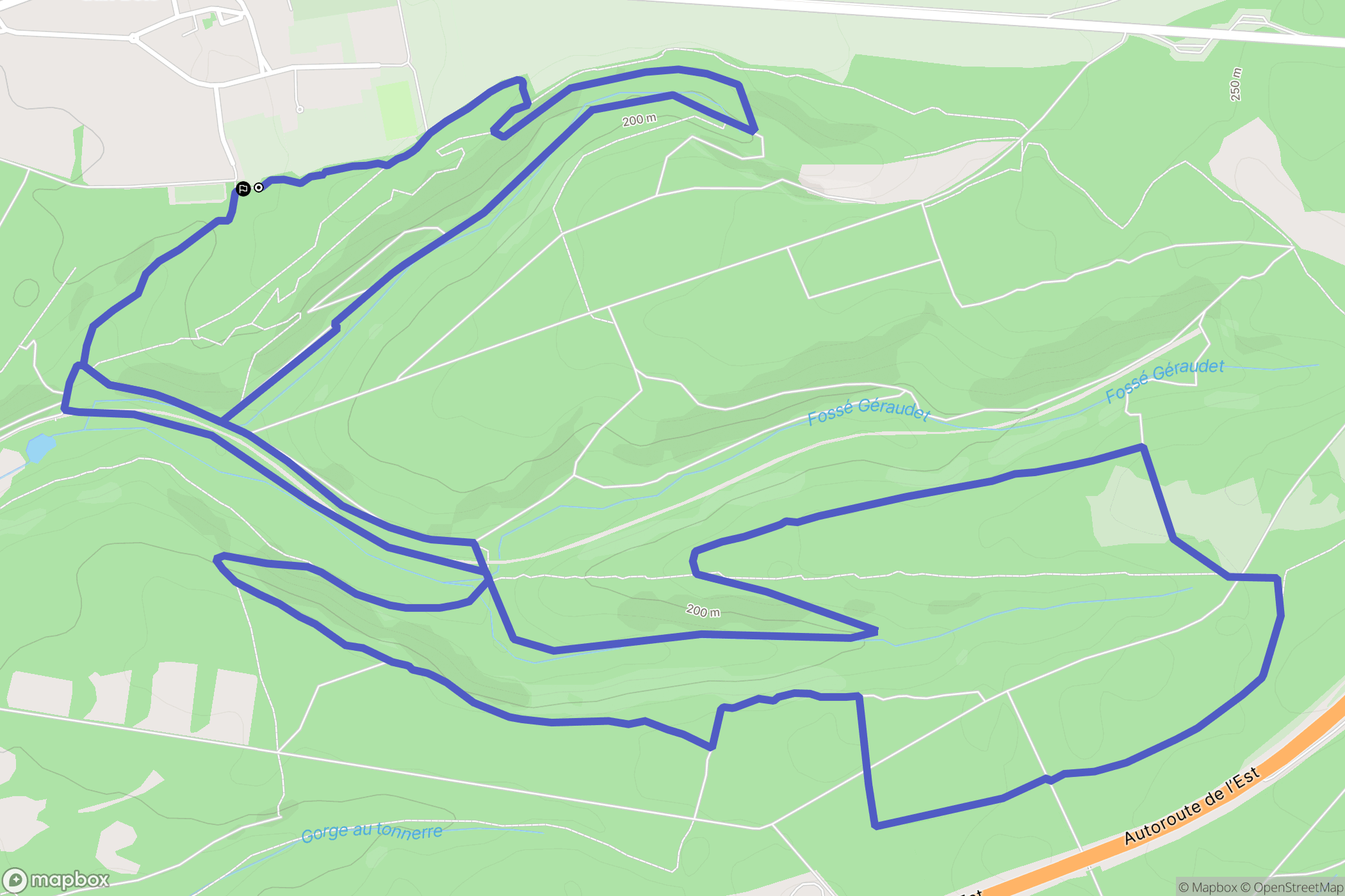 Sainte-Menehould : carte du parcours de randonnée - France