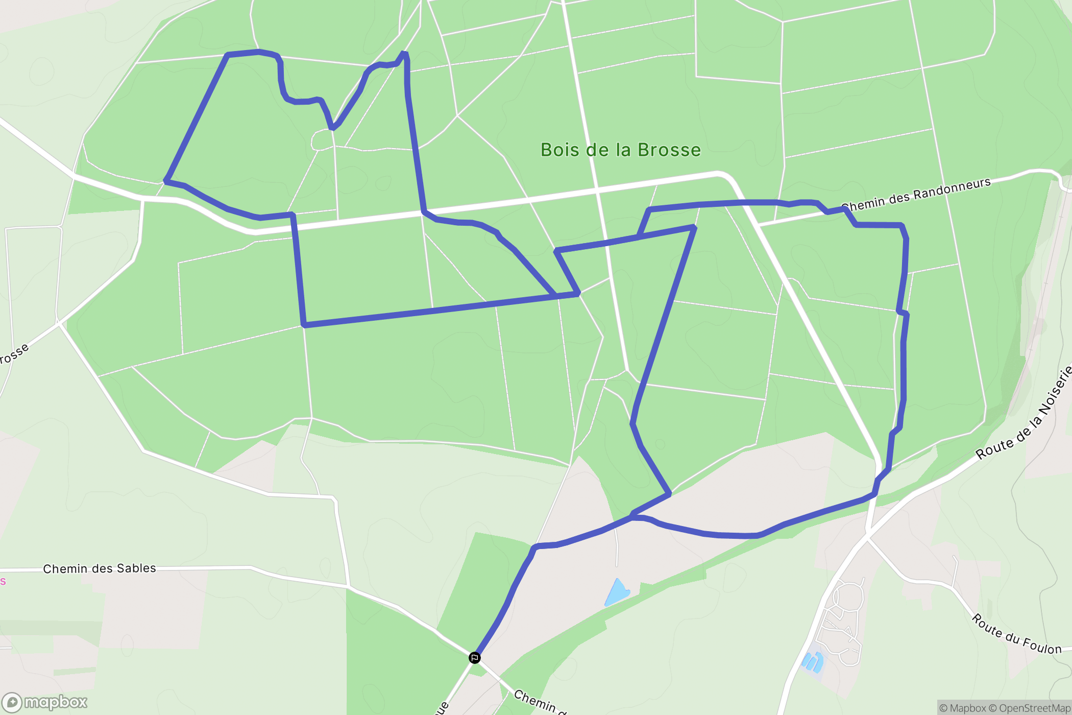 Varennes-Vauzelles : carte du parcours de randonnée - France