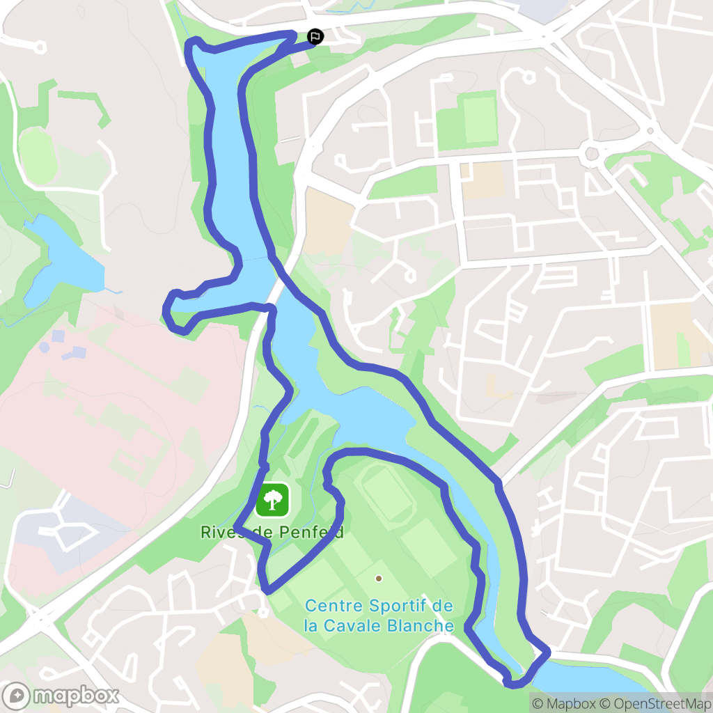 Brest : carte du parcours de randonnée - France