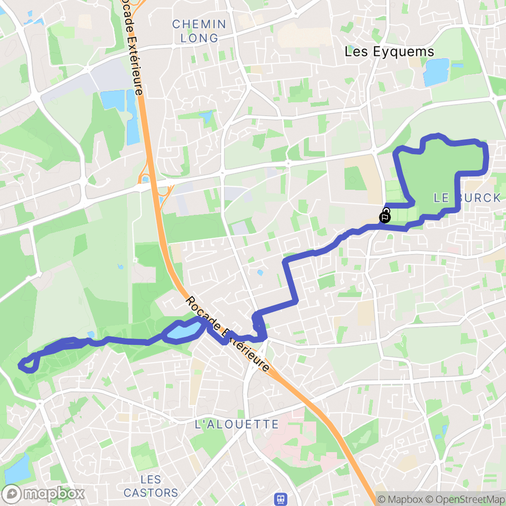 Mérignac : carte du parcours de randonnée - France
