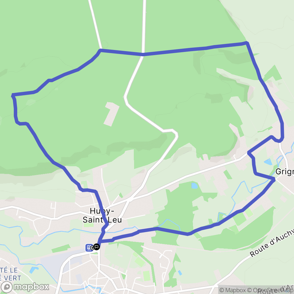 Hesdin : carte du parcours de randonnée - France