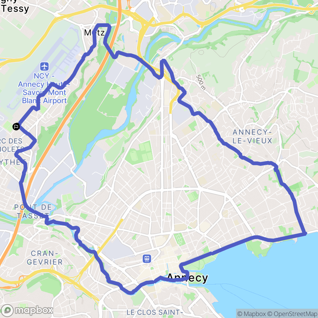 Meythet : carte du parcours de randonnée - France