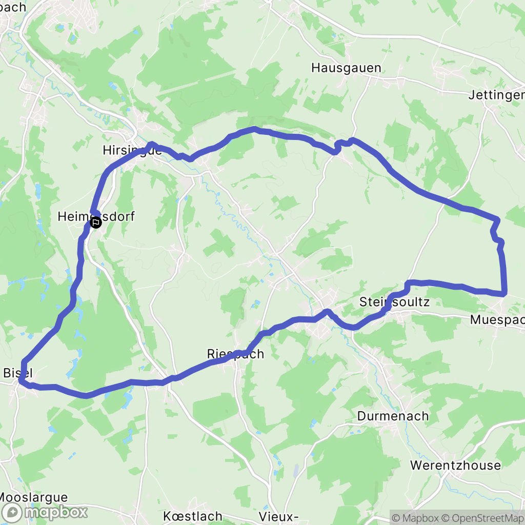 Heimersdorf : carte du parcours de randonnée - France