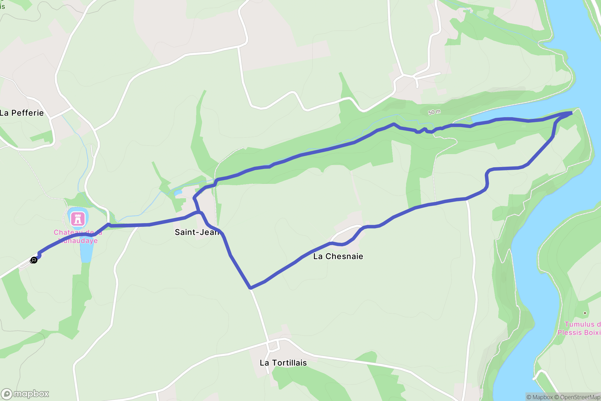 Plédéliac : carte du parcours de randonnée - France