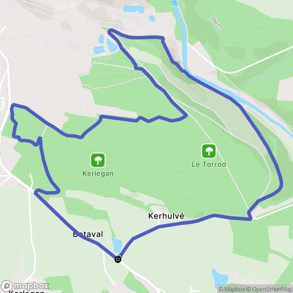 Guilligomarc'h : carte du parcours de randonnée - France