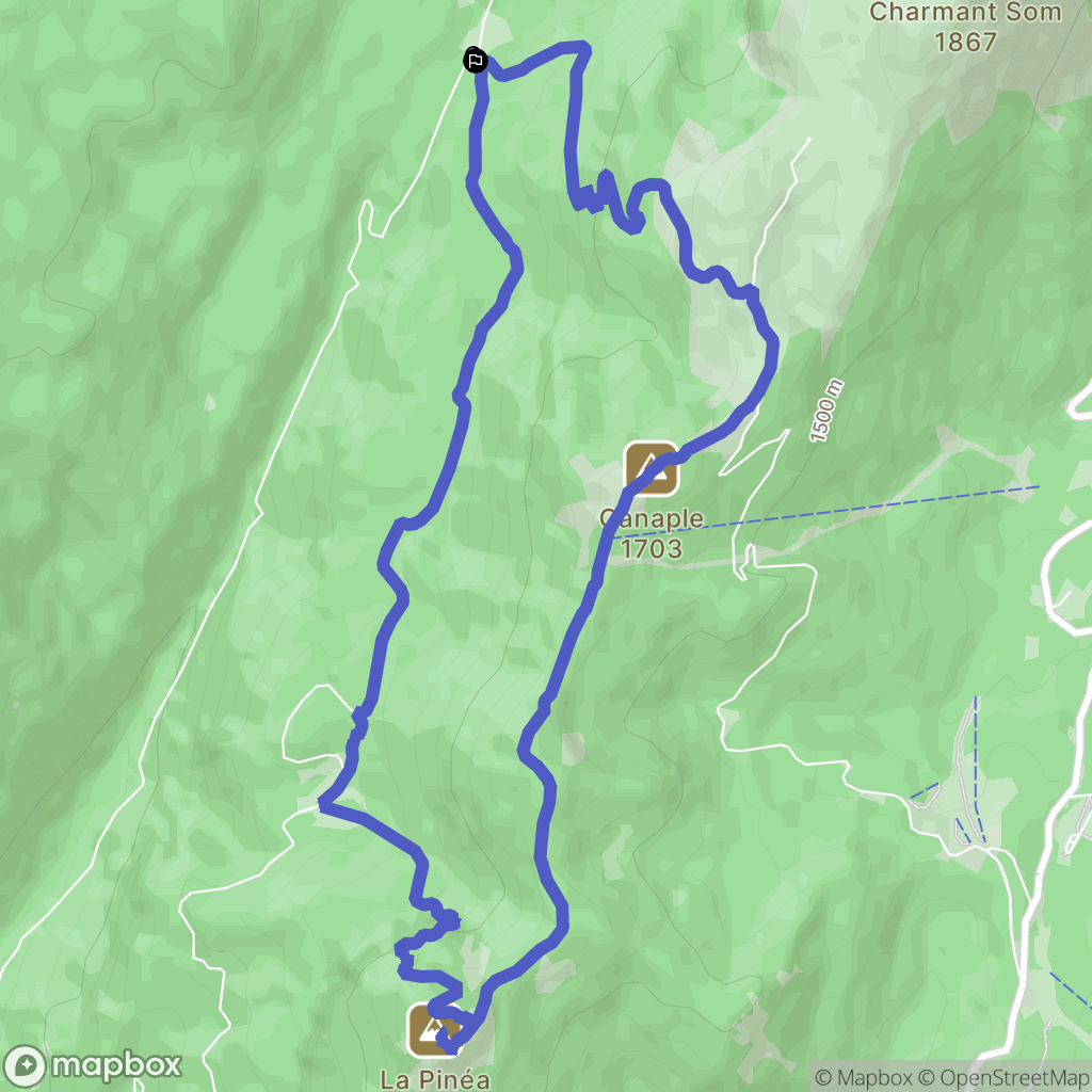 Saint-Pierre-de-Chartreuse : carte du parcours de randonnée - France