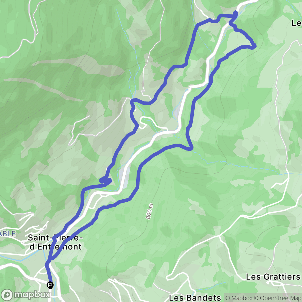 Saint-Pierre-d'Entremont : carte du parcours de randonnée - France