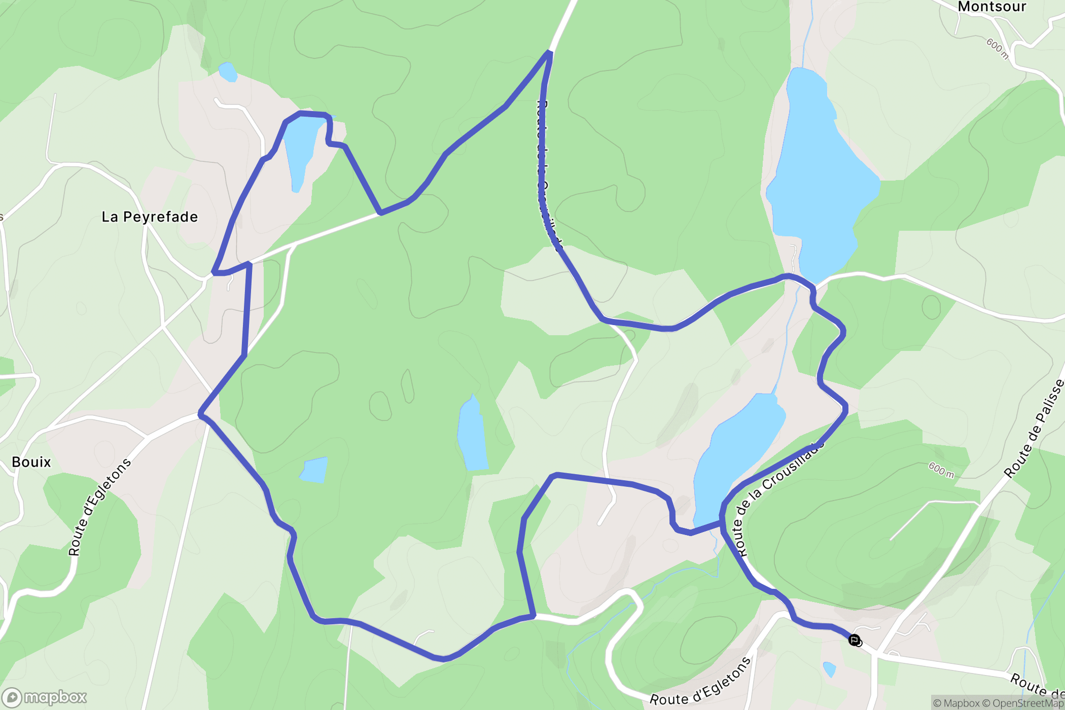 Lamazière-Basse : carte du parcours de randonnée - France