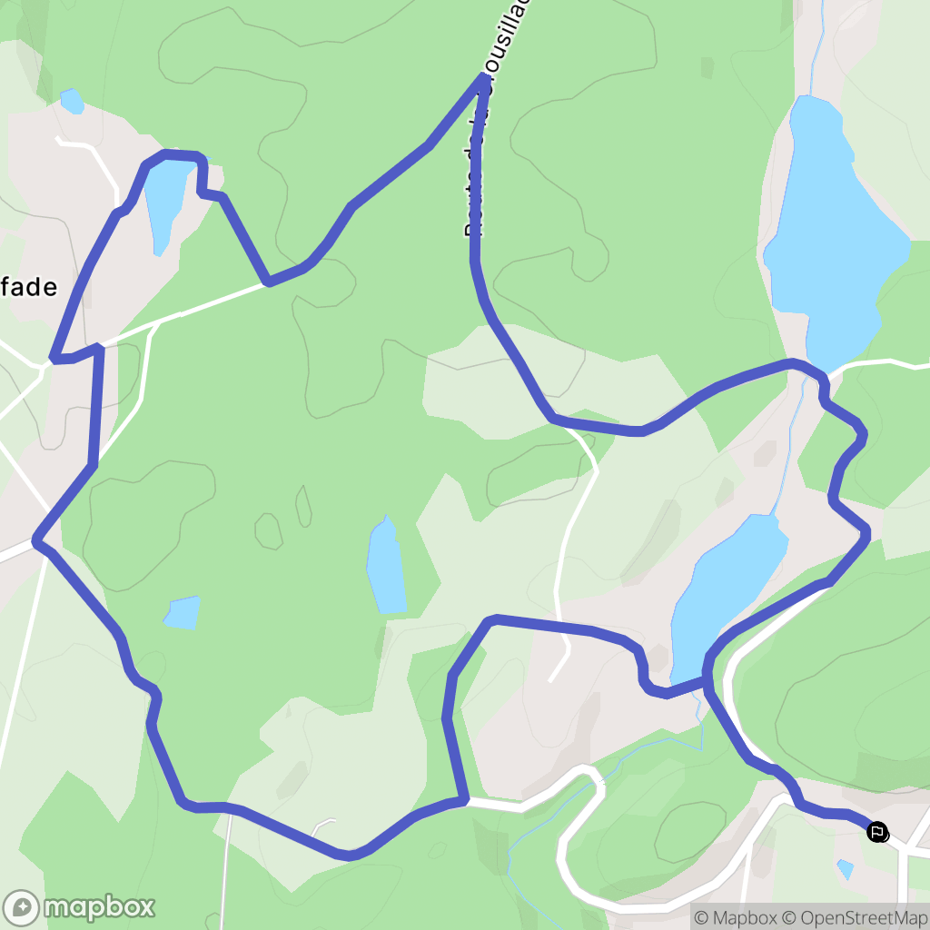 Lamazière-Basse : carte du parcours de randonnée - France