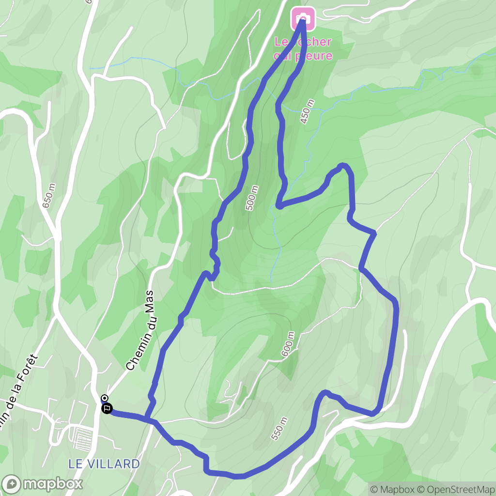 Miribel-les-Échelles : carte du parcours de randonnée - France