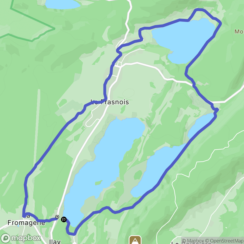 La Chaux-du-Dombief : carte du parcours de randonnée - France