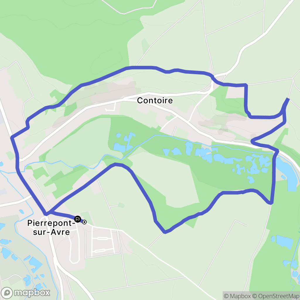Trois-Rivières : carte du parcours de randonnée - France