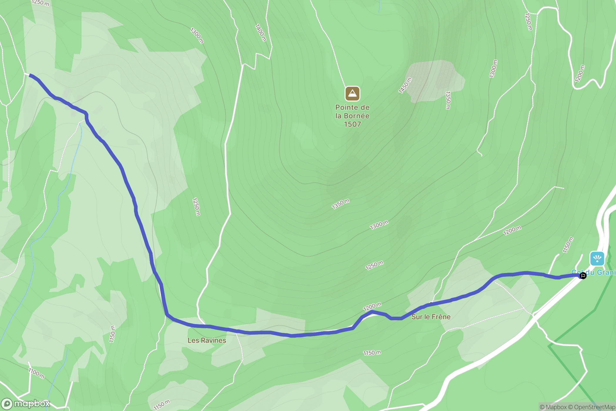 Apremont : carte du parcours de randonnée - France