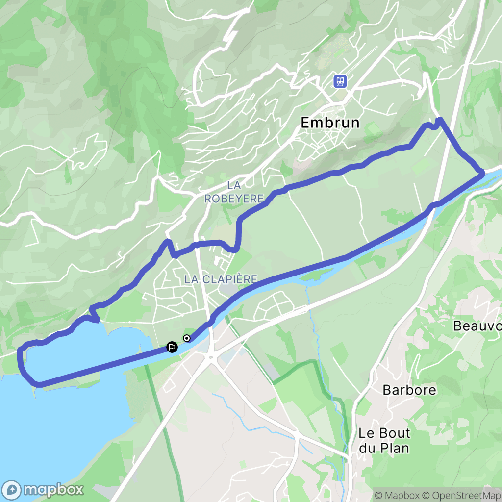Embrun : carte du parcours de randonnée - France