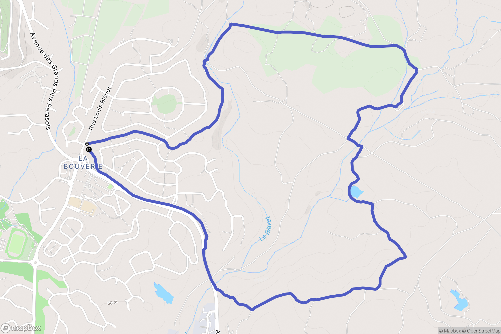 Roquebrune-sur-Argens : carte du parcours de randonnée - France