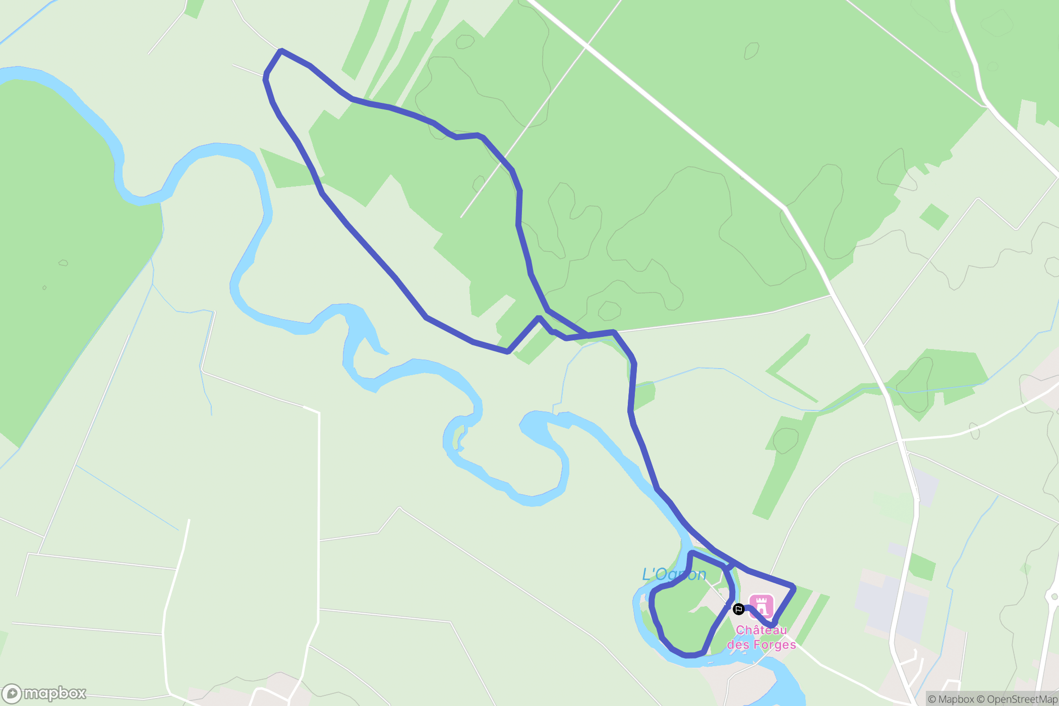 Pesmes : carte du parcours de randonnée - France