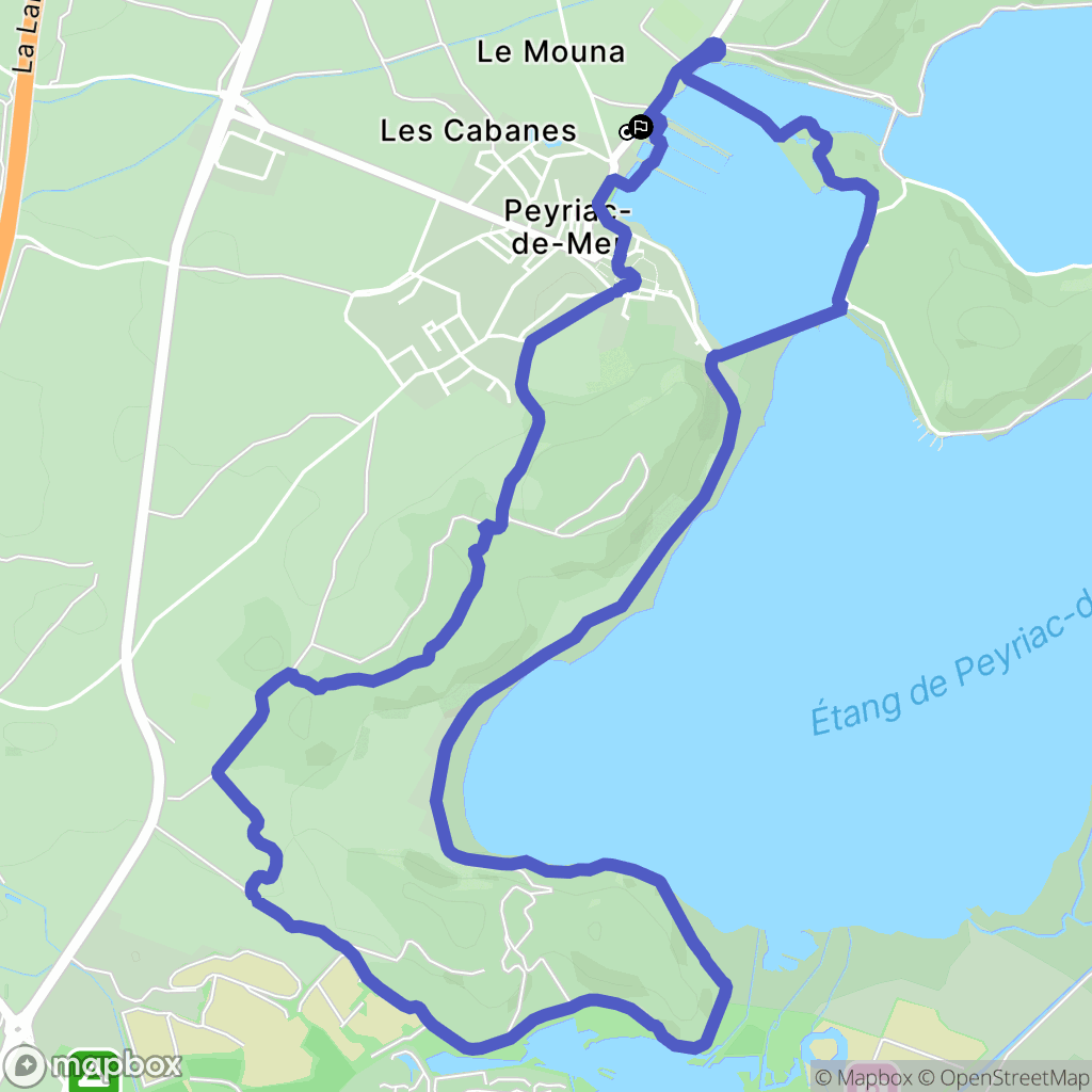 Peyriac de mer : carte du parcours de randonnée - France
