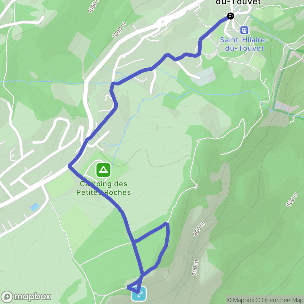 Saint Hilaire du Touvet : carte du parcours de randonnée - France