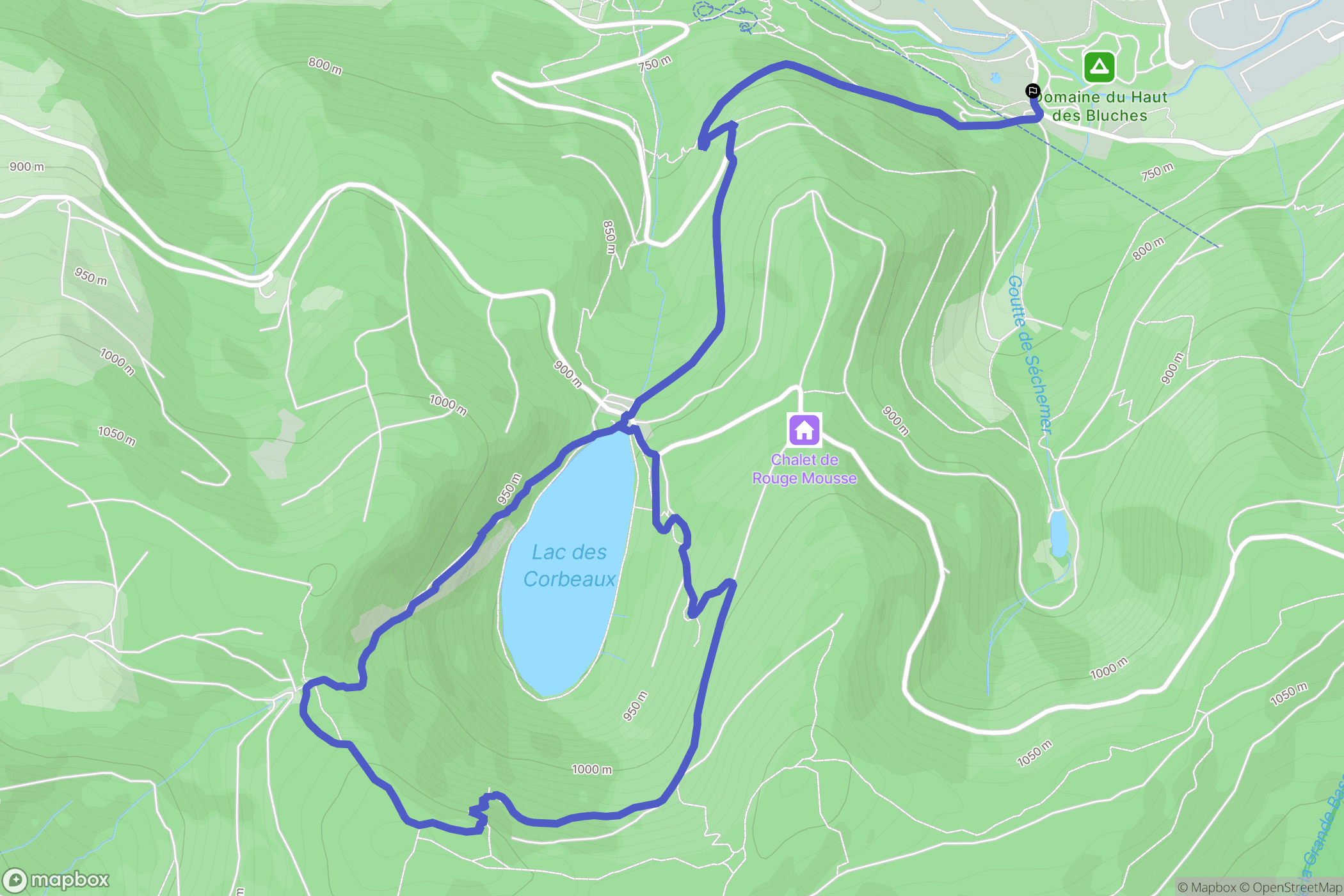La Bresse : carte du parcours de randonnée - France