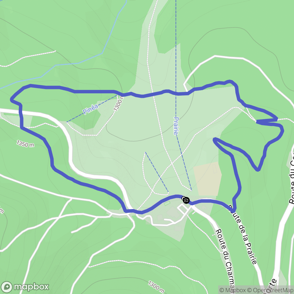 Sarcenas : carte du parcours de randonnée - France