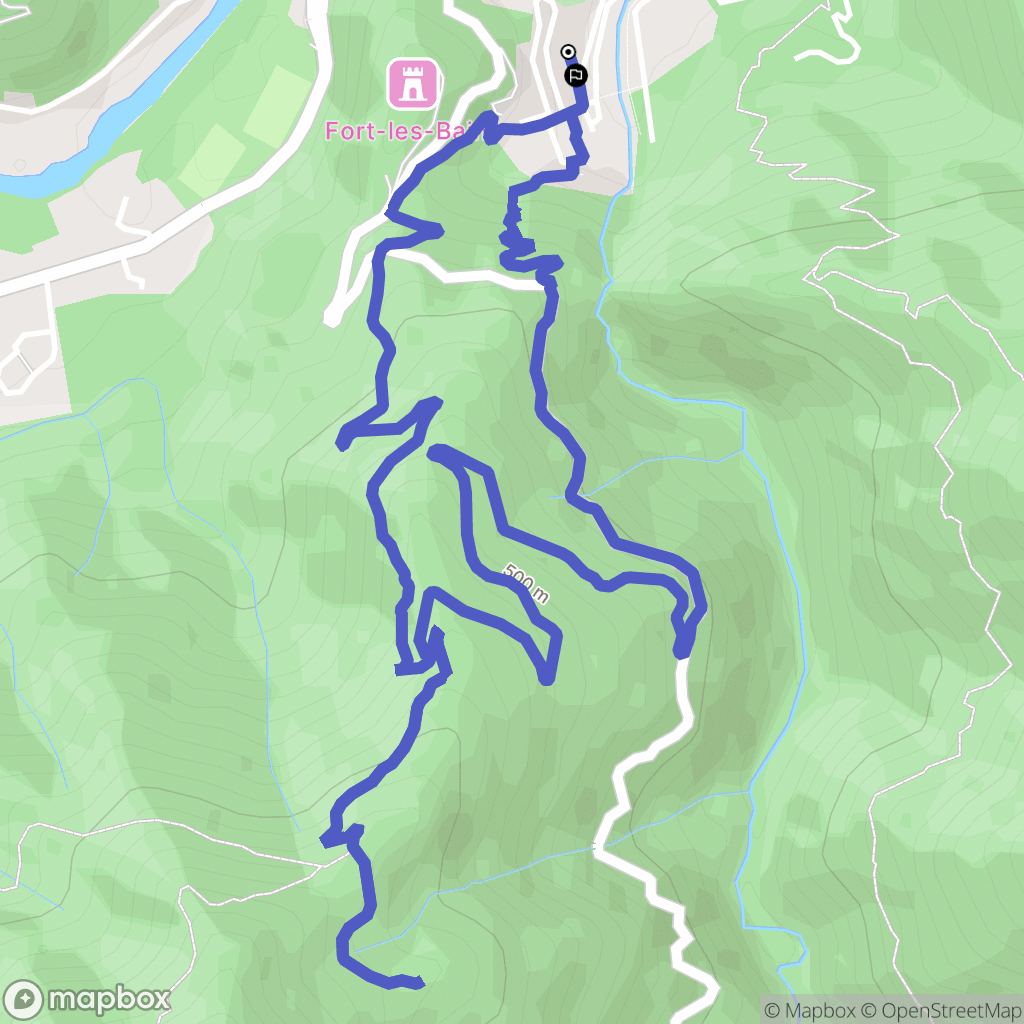 Amélie-les-Bains-Palalda : carte du parcours de randonnée - France