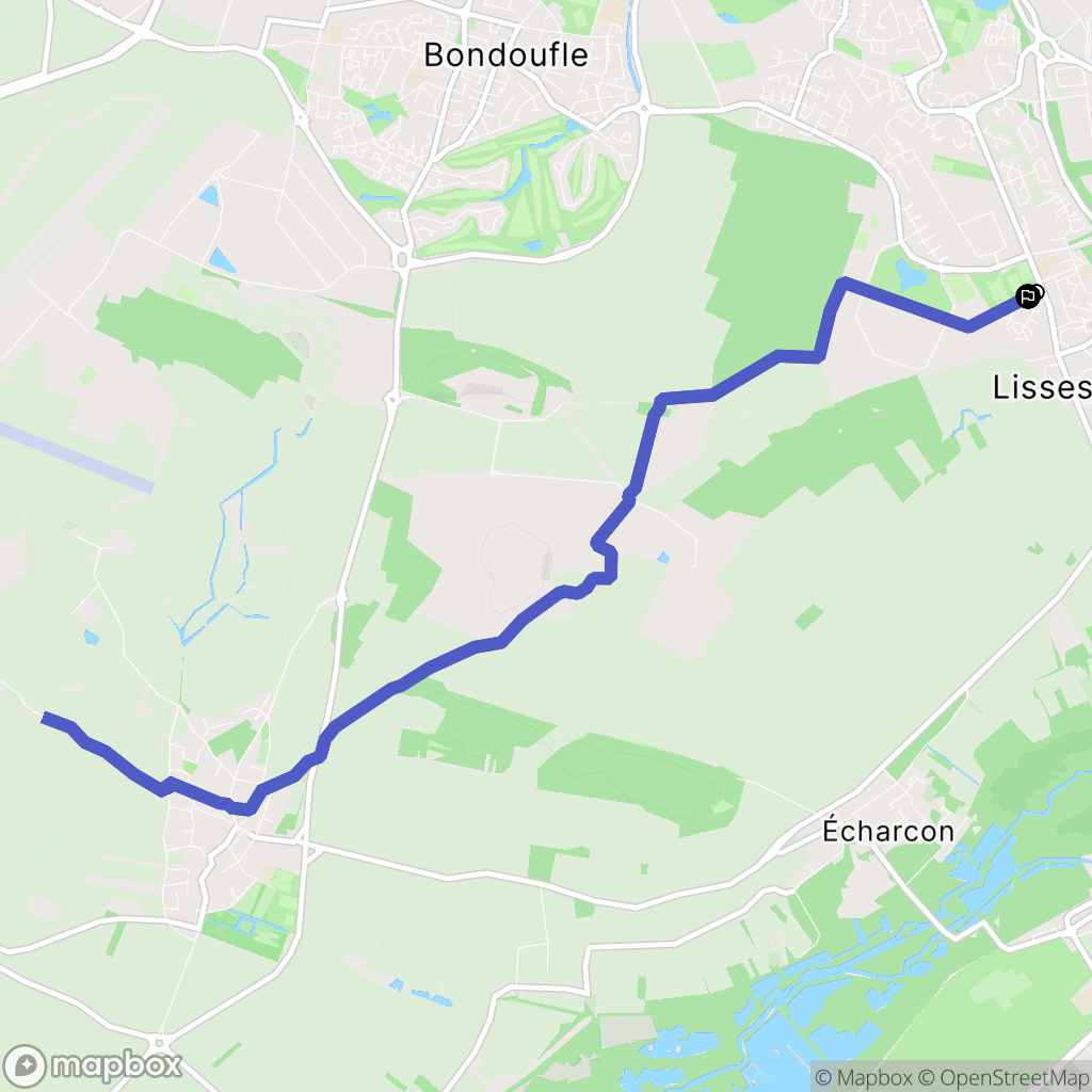 Lisses : carte du parcours de randonnée - France
