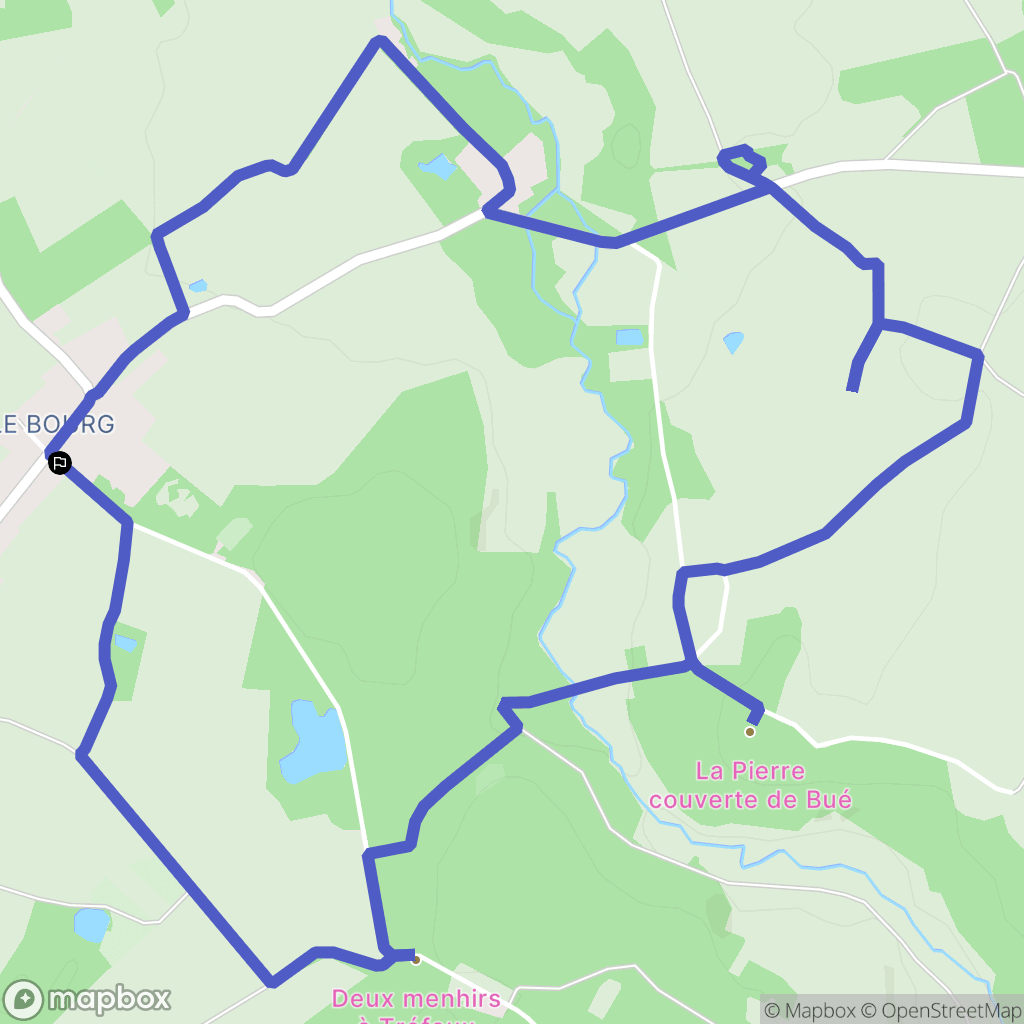 Bagneux : carte du parcours de randonnée - France