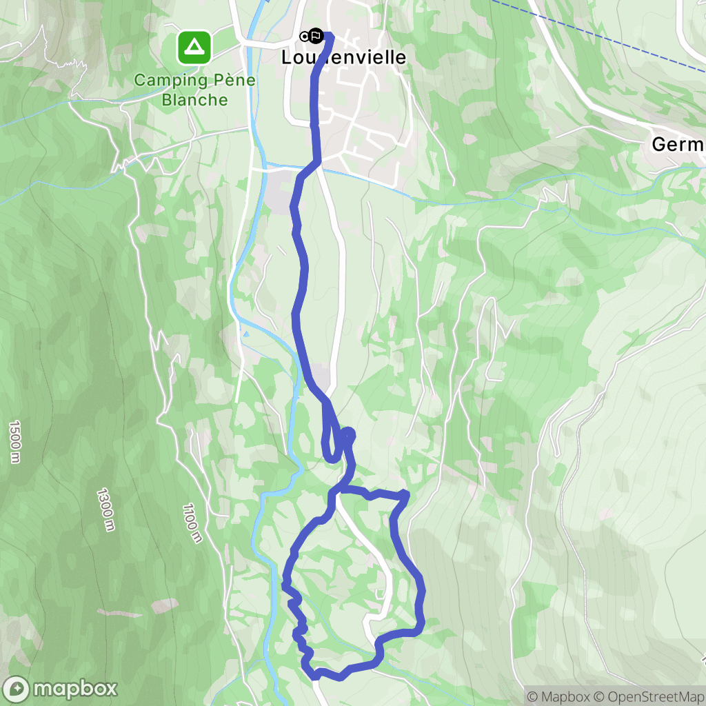 Loudenvielle : carte du parcours de randonnée - France