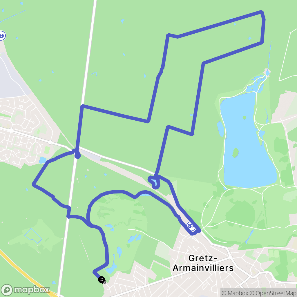 Gretz-Armainvilliers : carte du parcours de randonnée - France