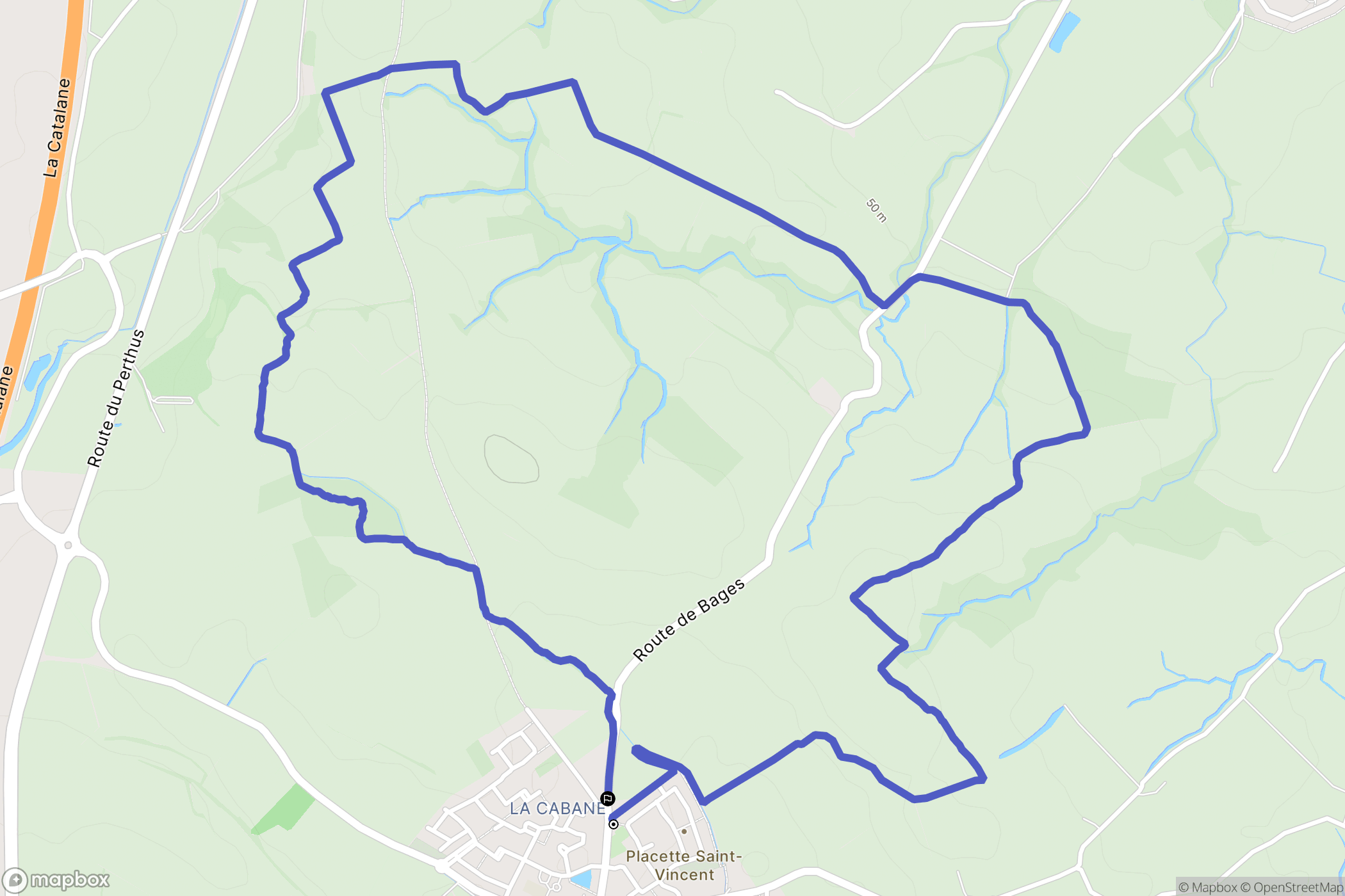 Saint-Jean-Lasseille : carte du parcours de randonnée - France