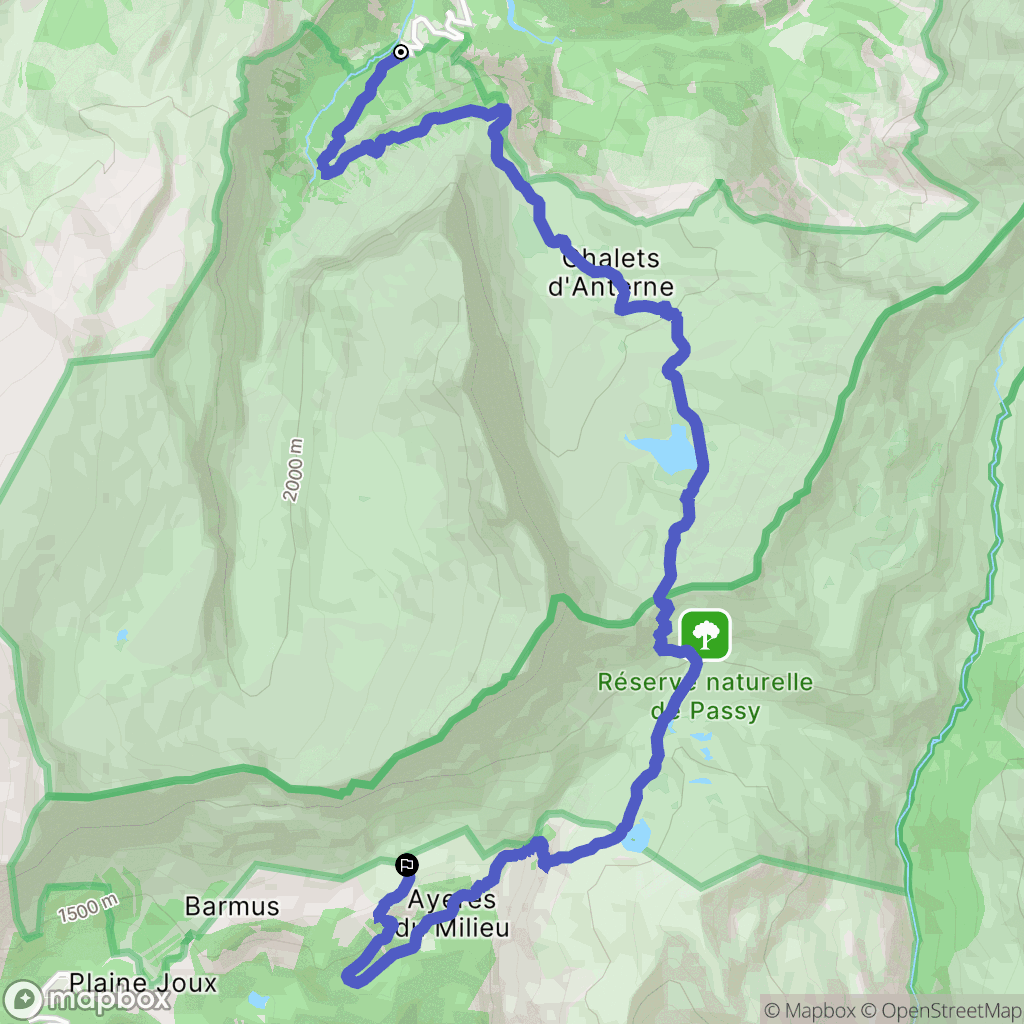 Sixt-Fer-à-Cheval : carte du parcours de randonnée - France