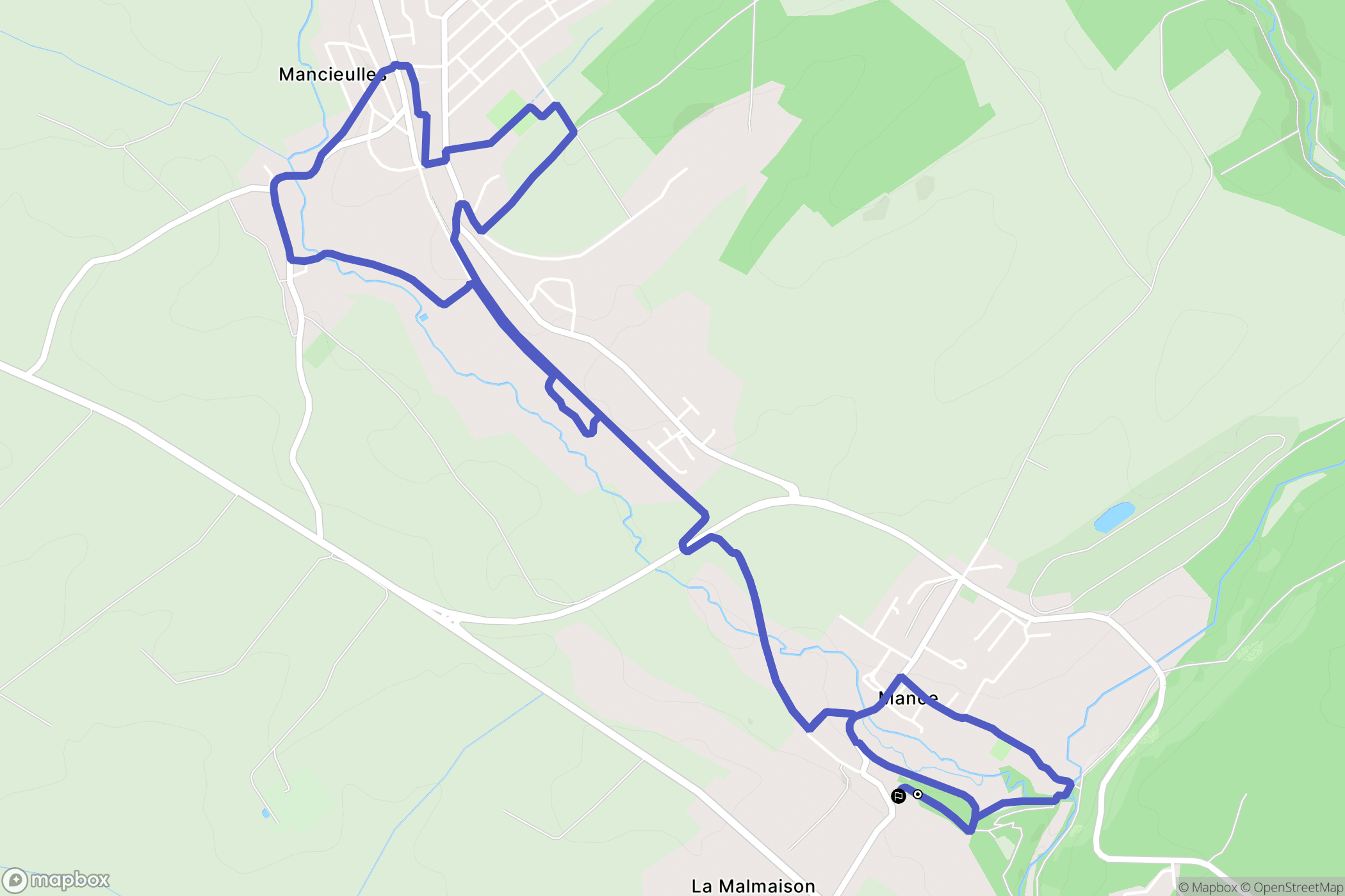Val de Briey : carte du parcours de randonnée - France