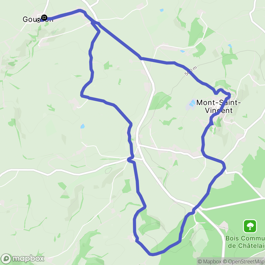 Gourdon : carte du parcours de randonnée - France
