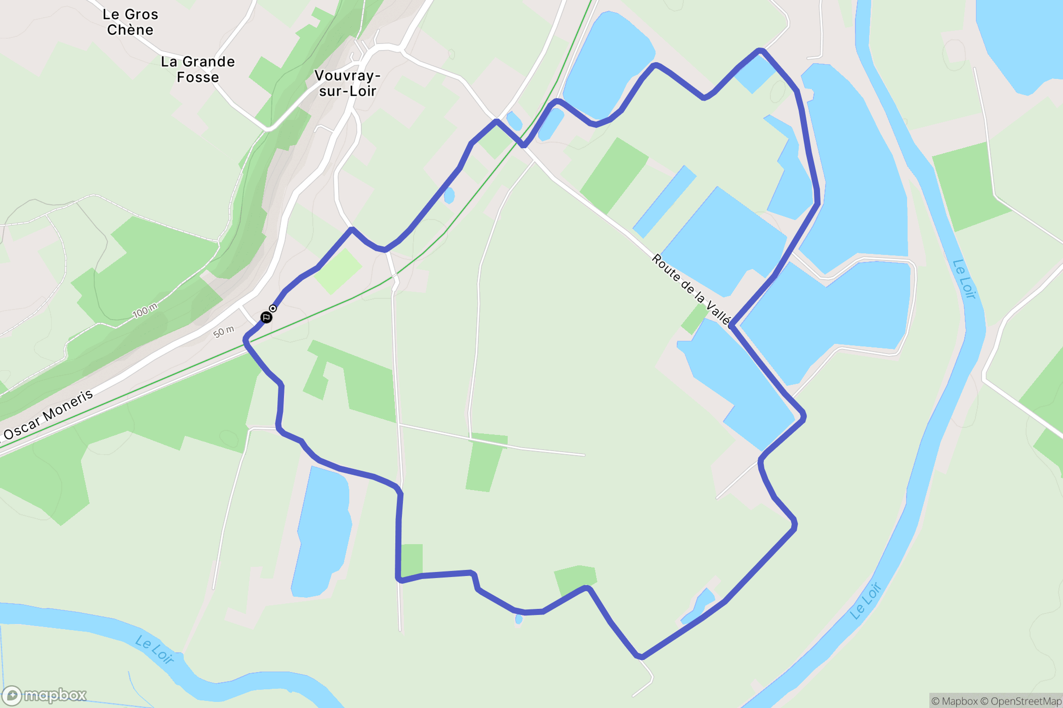 Montval-sur-Loir : carte du parcours de randonnée - France