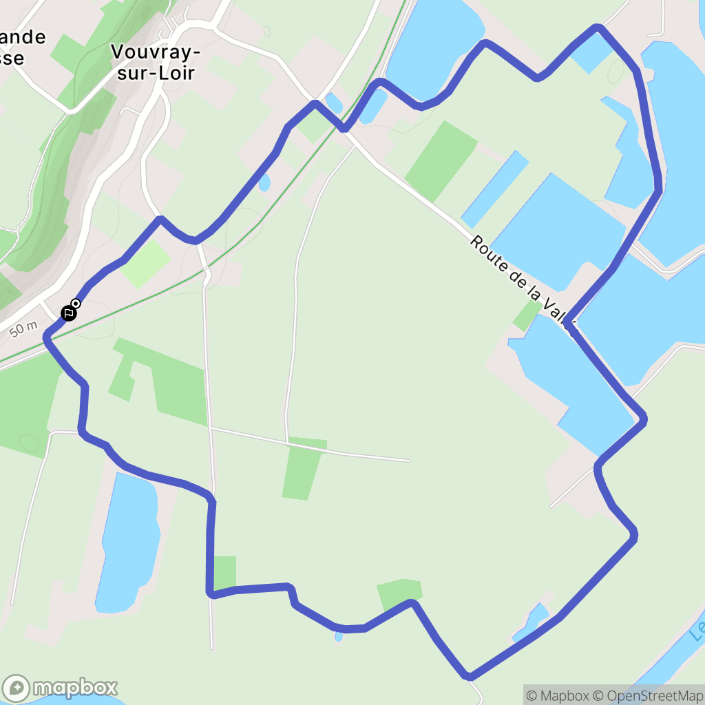Montval-sur-Loir : carte du parcours de randonnée - France