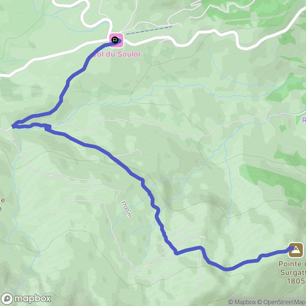Arrens-Marsous : carte du parcours de randonnée - France