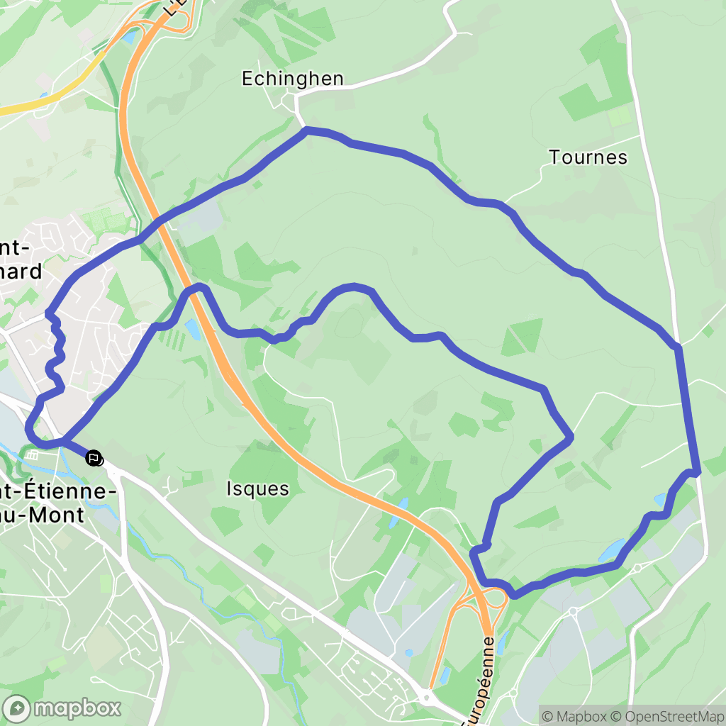Isques : carte du parcours de randonnée - France