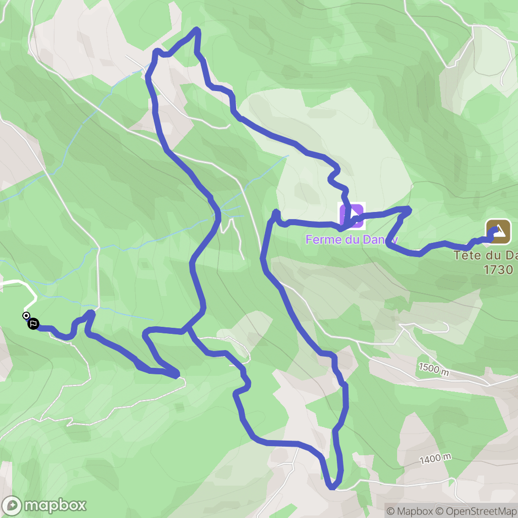 Saint-Jean-de-Sixt : carte du parcours de randonnée - France