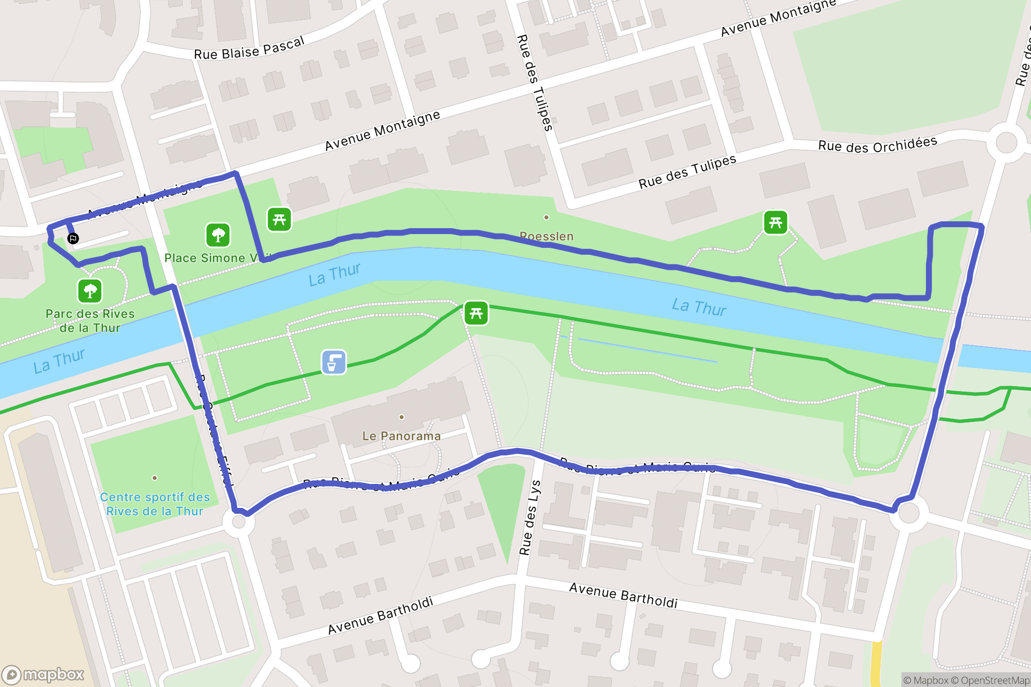 Cernay : carte du parcours de randonnée - France