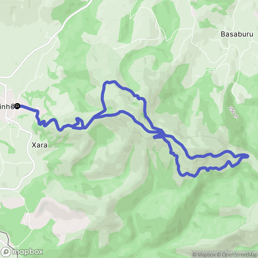 Aïnhoa : carte du parcours de randonnée - France