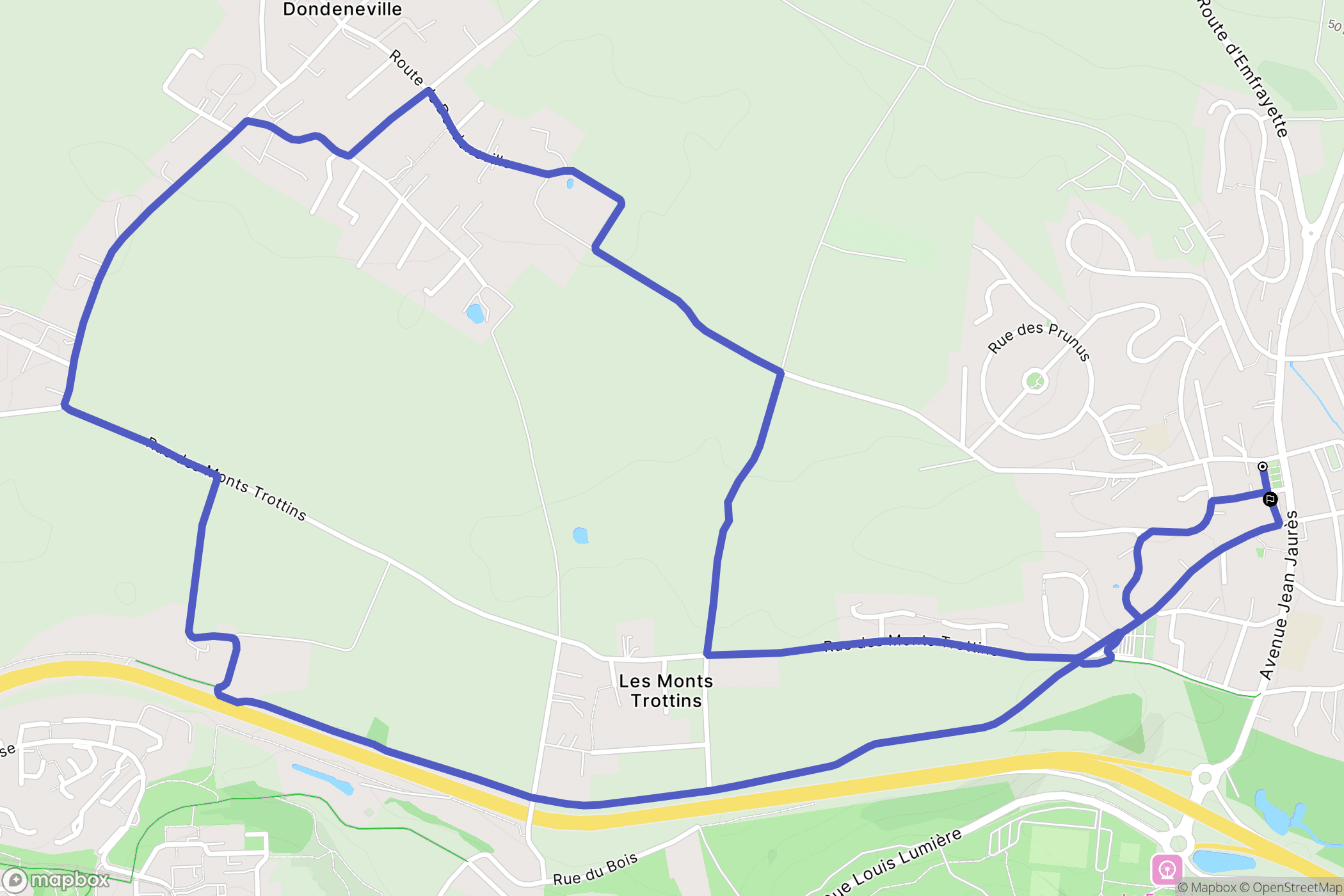 Fontaine-la-Mallet : carte du parcours de randonnée - France