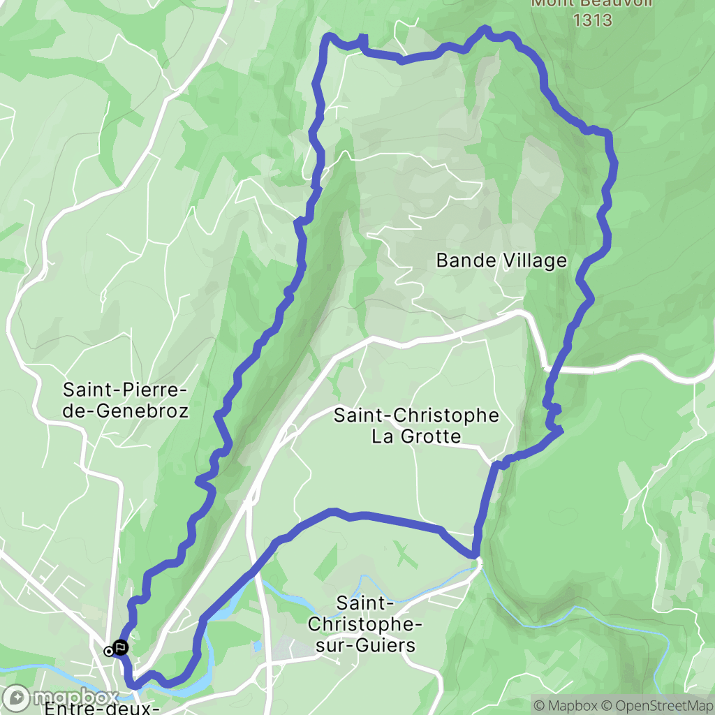 Les Échelles : carte du parcours de randonnée - France
