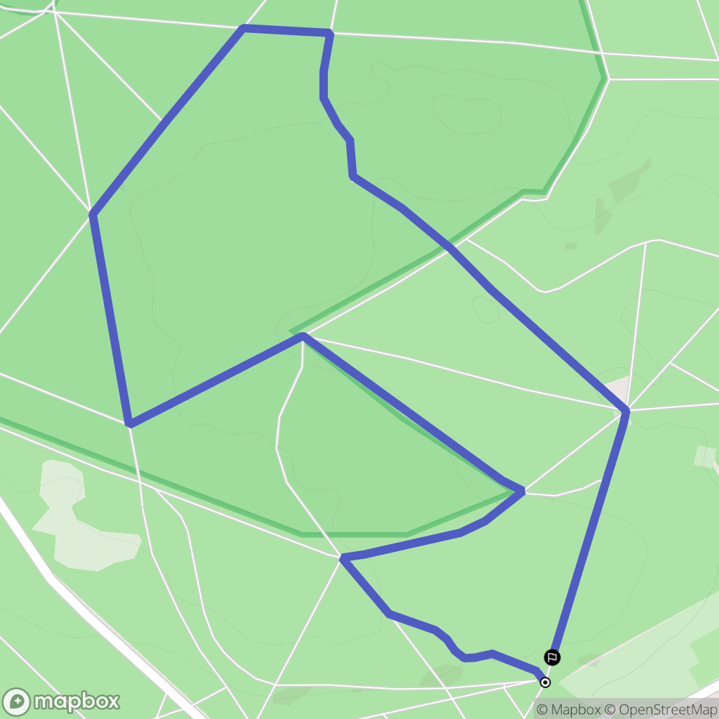 Fontainebleau : carte du parcours de randonnée - France