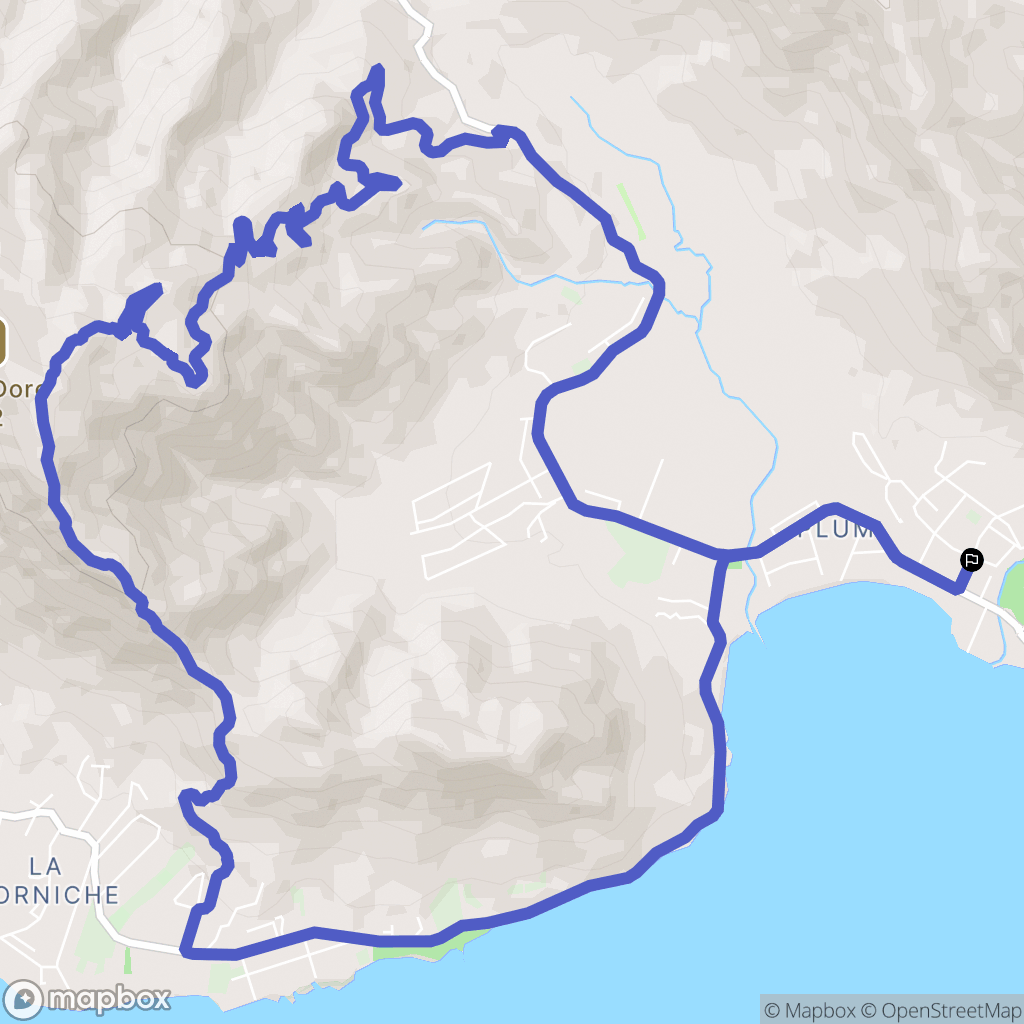 Plum : carte du parcours de randonnée - France
