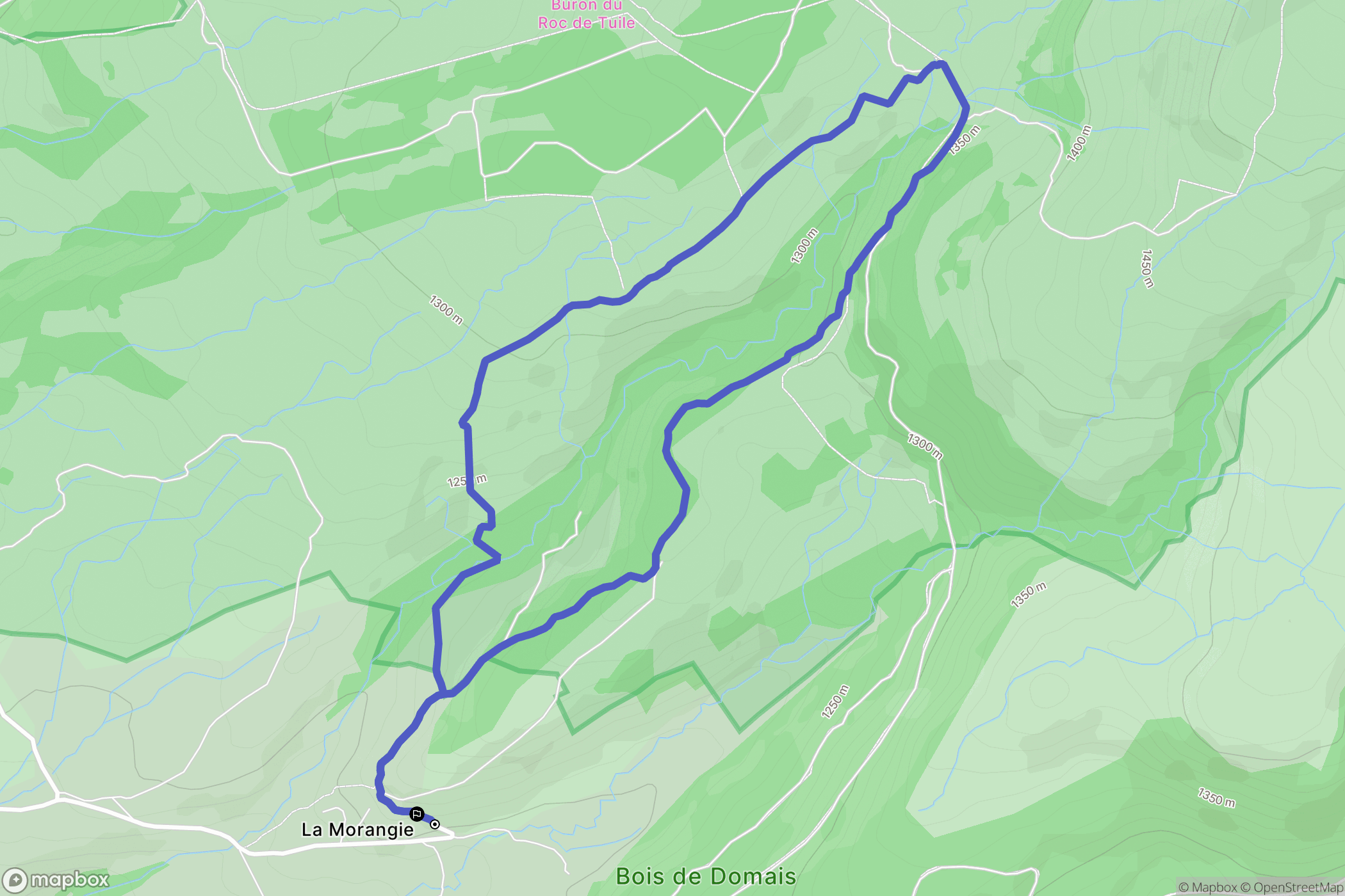 Chastreix : carte du parcours de randonnée - France