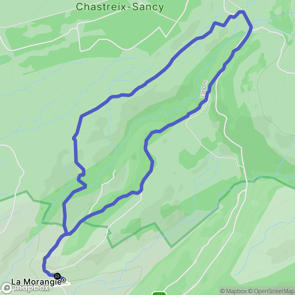 Chastreix : carte du parcours de randonnée - France